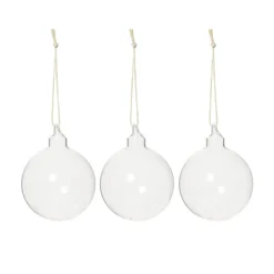 GRANIT Allt Till Julgranen|Juldekorationer-Juldekoration 6,5cm 3-p Klarglas