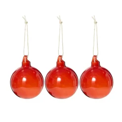 GRANIT Allt Till Julgranen|Juldekorationer-Juldekoration Glas 6,5cm 3-p Röd
